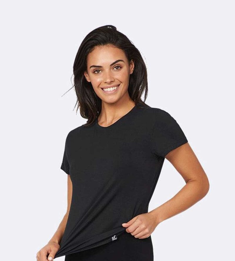 Läs mer om Boody Womens Crew Neck T-Shirt Black - L