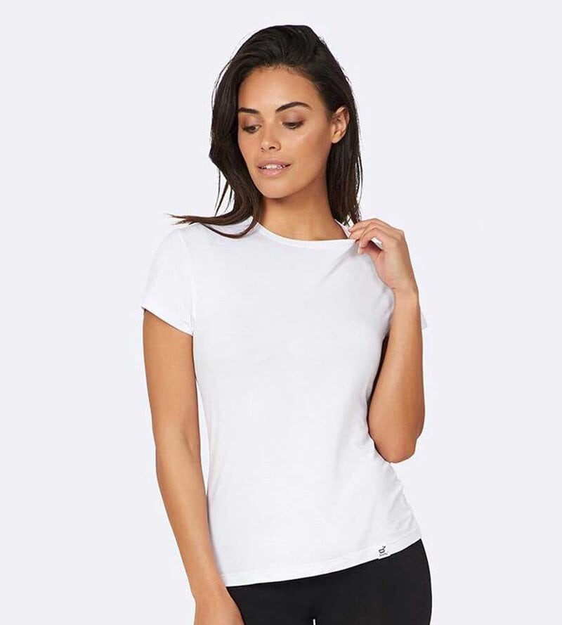 Läs mer om Boody Womens Crew Neck T-Shirt White - M