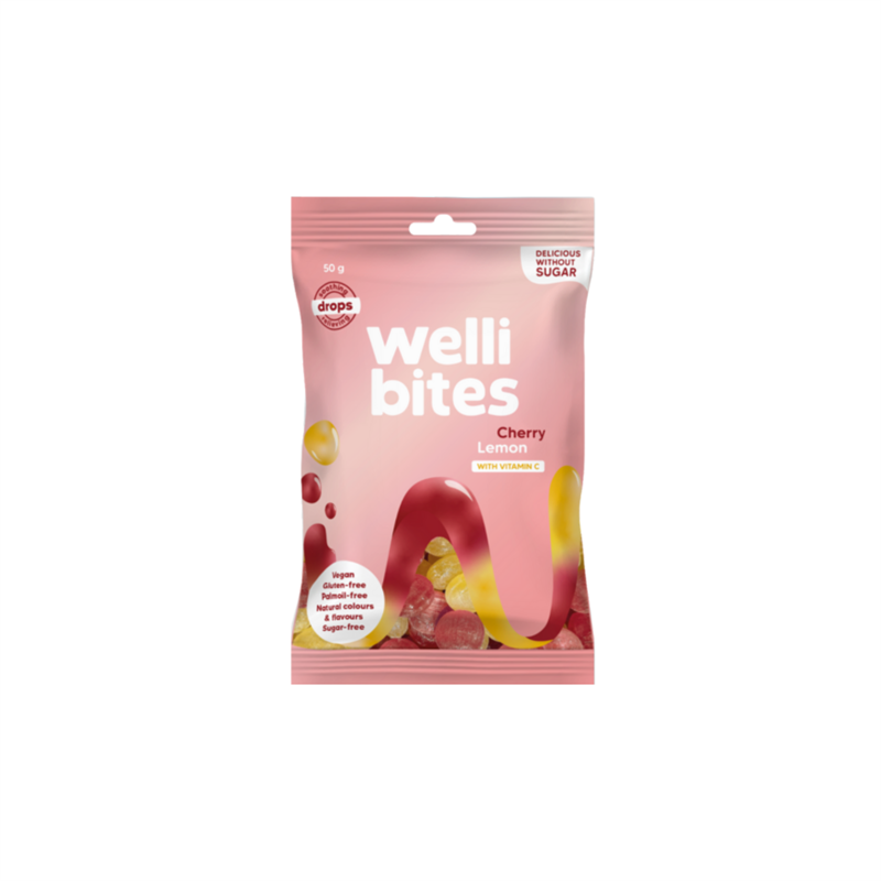 Wellibites Drops Cherry Lemon