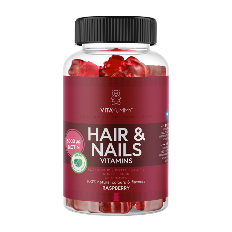 Läs mer om Hair & Nails Vitamins - Raspberry