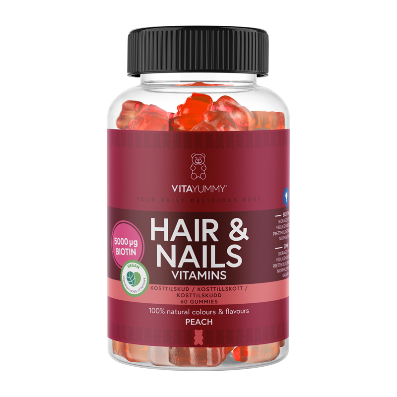 Läs mer om Hair & Nails Vitamins - Peach